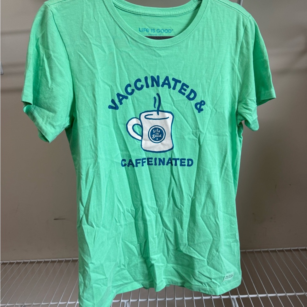 Life is Good Green Graphic Tee